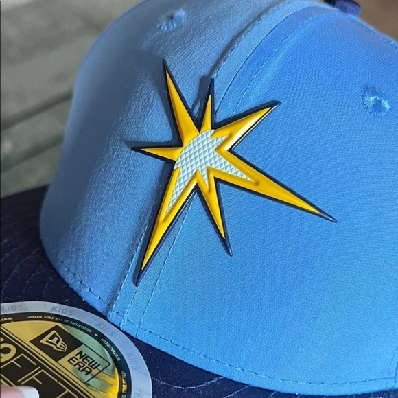New Era Tampa Bays Ray Cap 6 3/4 Youth Fitted MLB18 - Picture 3 of 6